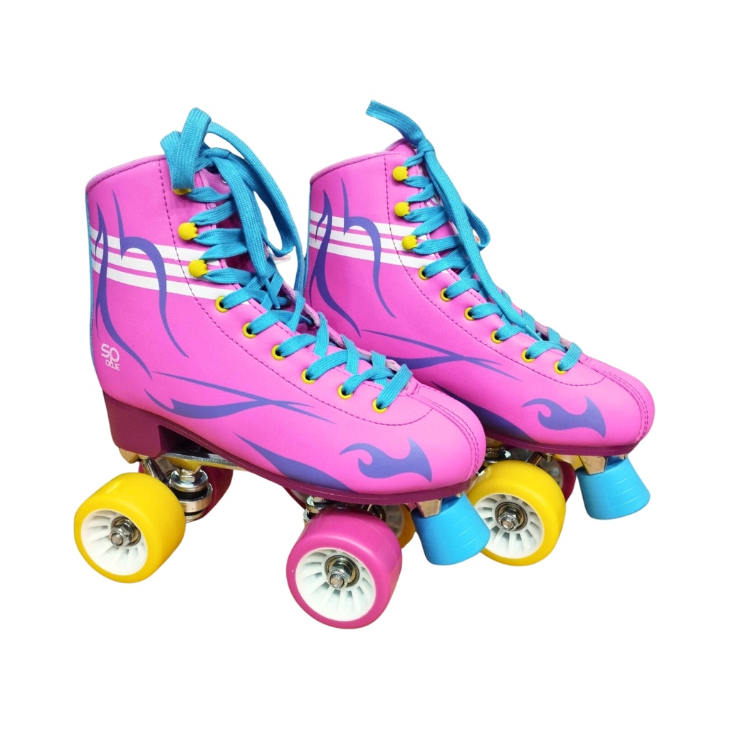 PATINES 4 RUEDAS CON BASE ALUMINIO ROSADO 33 HASTA 38 | YoloPerú
